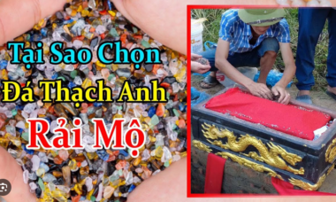 Đá thạch anh vụn bóng được dùng để rải mộ