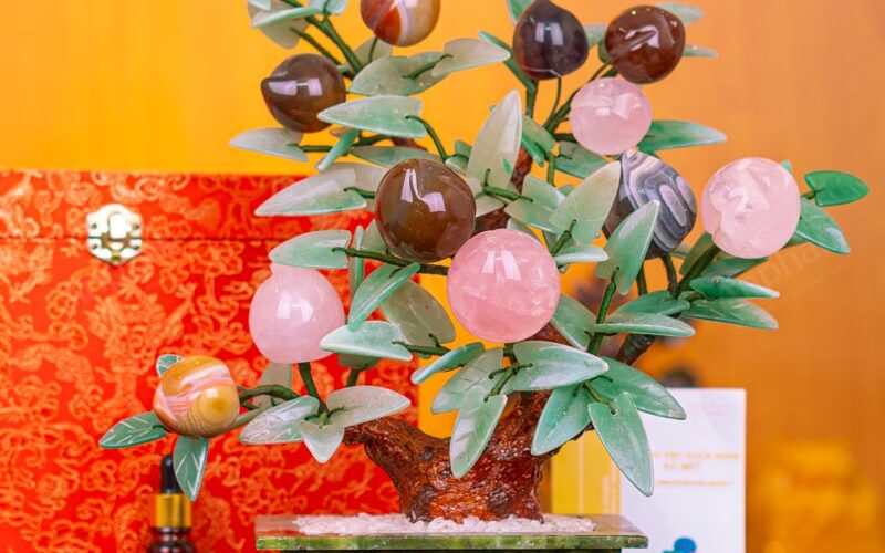 Cây Đào Thạch Anh Ngũ Sắc